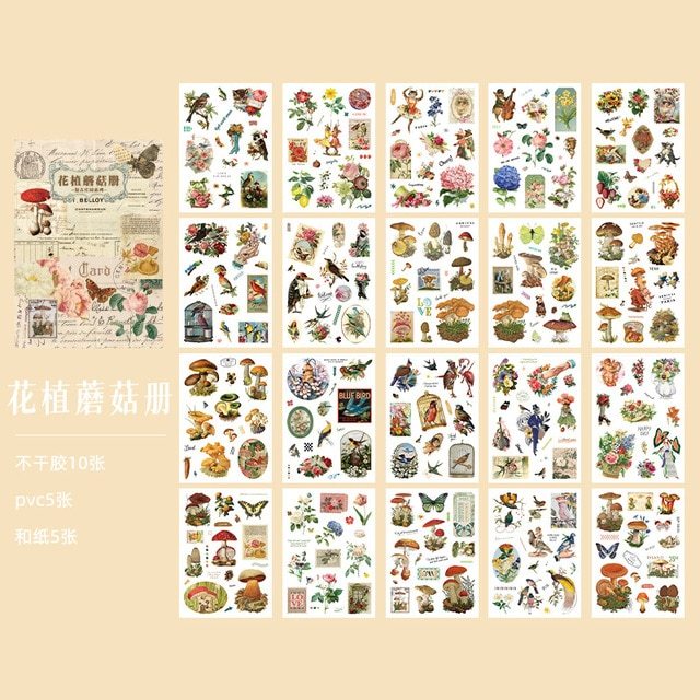 Vintage Cute Fairy Angel Sticker Book Girl Decorative Stickers-JournalTale