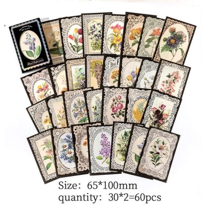 60 pcs/pack Vintage Lace Material paper Diy Decorative paper-JournalTale