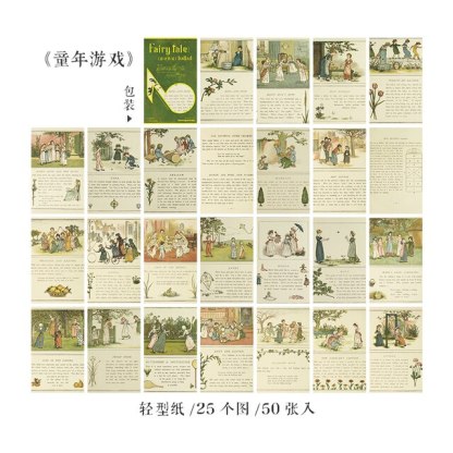 50pcs/lot Memo Pads Material Paper fairy Scrapbooking-JournalTale