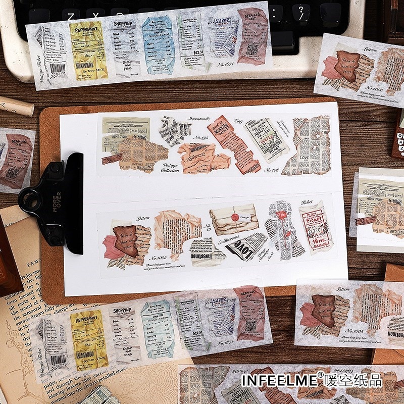 6 Pcs?Vintage Scrapbooking Sticker snack drink Adhesive-JournalTale