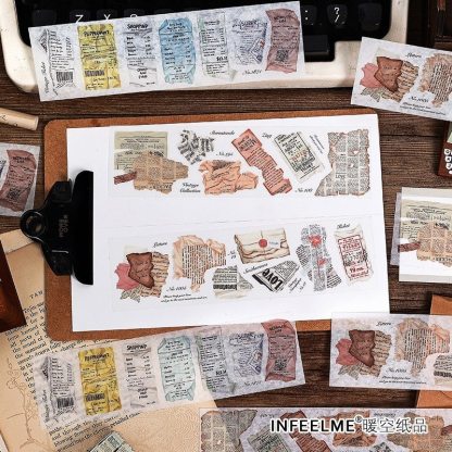 6 Pcs?Vintage Scrapbooking Sticker snack drink Adhesive-JournalTale
