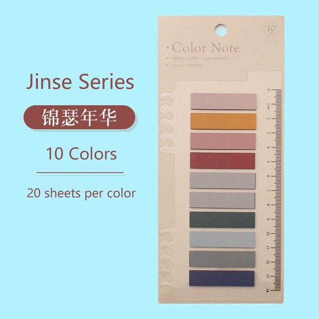 6 Series Color Adhesive  Sticky Notes-JournalTale