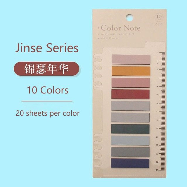 6 Series Color Adhesive Sticky Notes-JournalTale