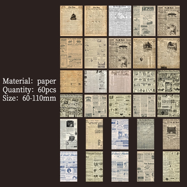 60 pcs/pack Vintage Decor Scrapbooking material paper-JournalTale