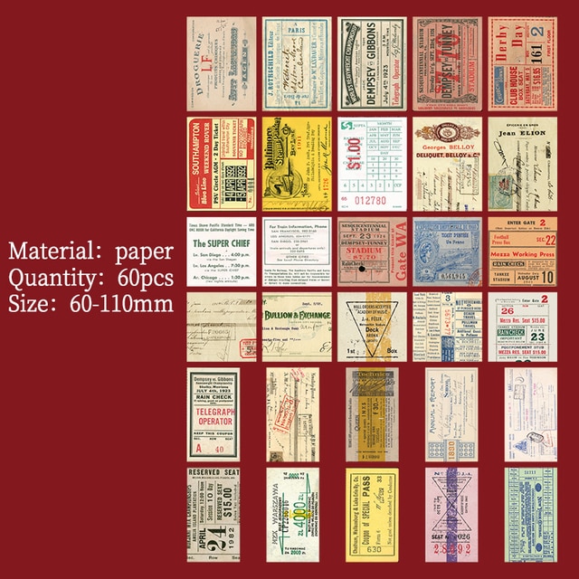 60 pcs/pack Vintage Decor Scrapbooking material paper-JournalTale