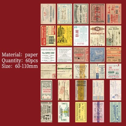 60 pcs/pack Vintage Decor Scrapbooking material paper-JournalTale