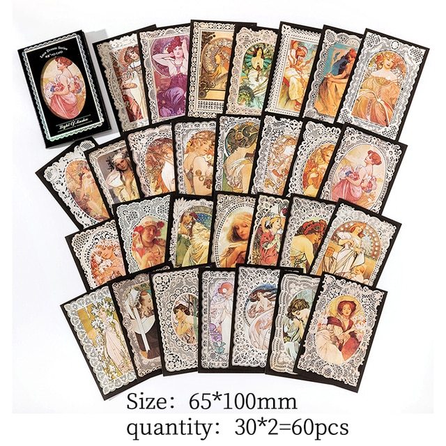 60 pcs/pack Vintage Lace Material paper Diy Decorative paper-JournalTale