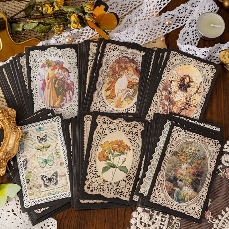 60 pcs/pack Vintage Lace Material paper Diy Decorative paper-JournalTale