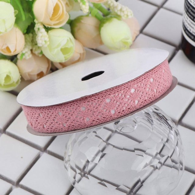 2 Yards Lace Self-adhesive Decoration Tape Sticker Cotton 1.5CM-JournalTale