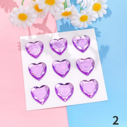7 Style Colorful Heart Stickers Children's Stickers -JournalTale