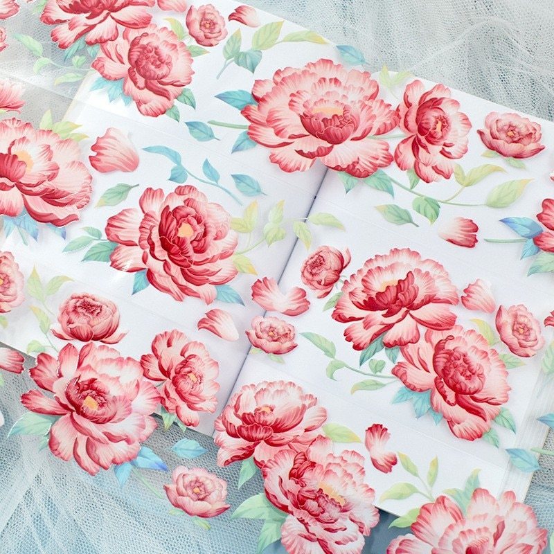 60mm*2m/Roll Laser Flower PET Tape Gold Silver Foil-JournalTale