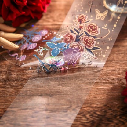 60mm*2m/Roll Vintage Flower PET Tape-JournalTale