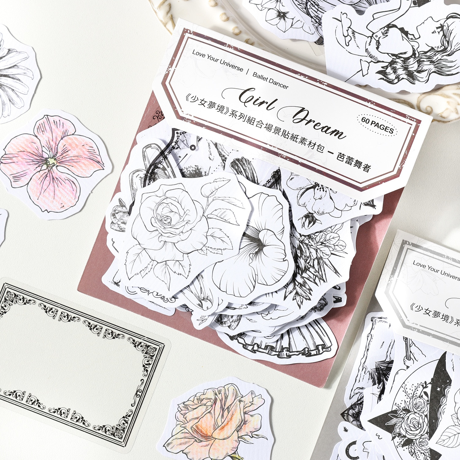 60pcs/1lot Scrapbook Sticker Vintage Sticker-JournalTale