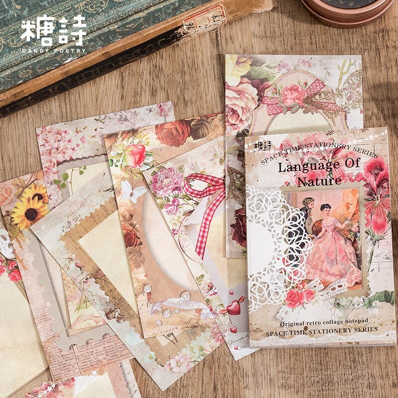 60pcs/lot Memo Pad Material Paper vintage Space-time-JournalTale