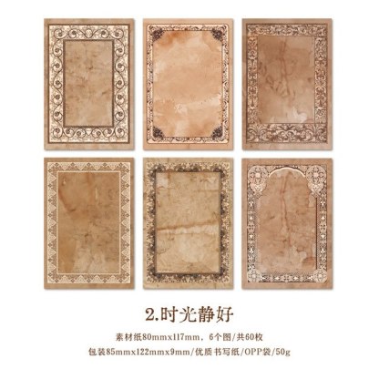 60pcs/lot Memo Pads Material Paper Vintage borders Paper-JournalTale