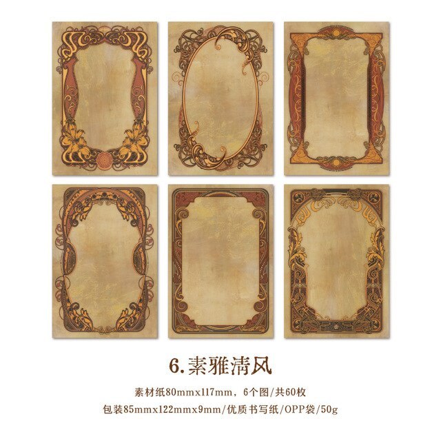 60pcs/lot Memo Pads Material Paper Vintage borders Paper-JournalTale