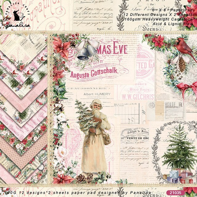 12 Sheets Vintage Plant Collections Scrapbooking Material Papers-JournalTale