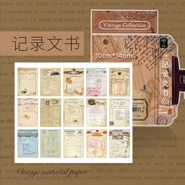 Vintage Style Design Paper Aesthetic Junk Journal Material-JournalTale