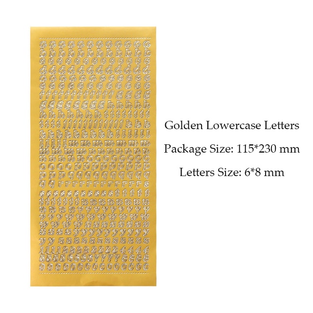 1 Sheet PVC Waterproof Durable Korean Golden Silver-JournalTale