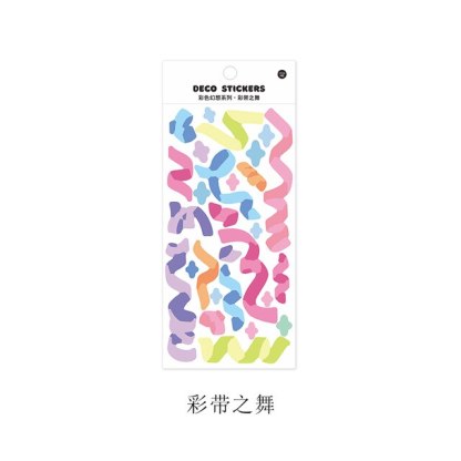 1pc Colored Ribbon Laser Stickers shanggu Colorful-JournalTale