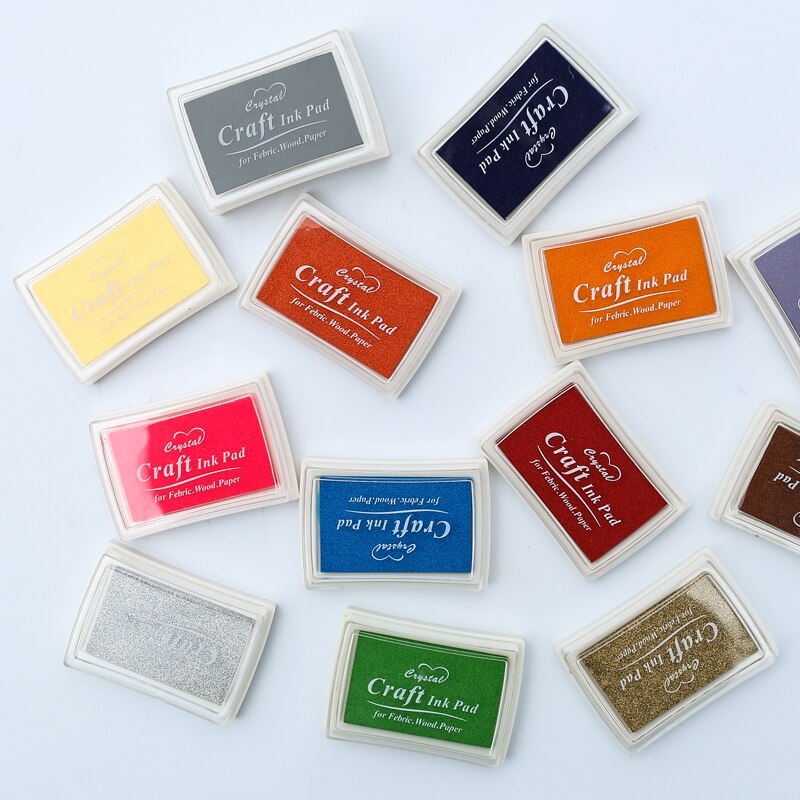 1pc 15 Colors Ink Pad Oil Planner Scrapbooking Silicone Stamp-JournalTale