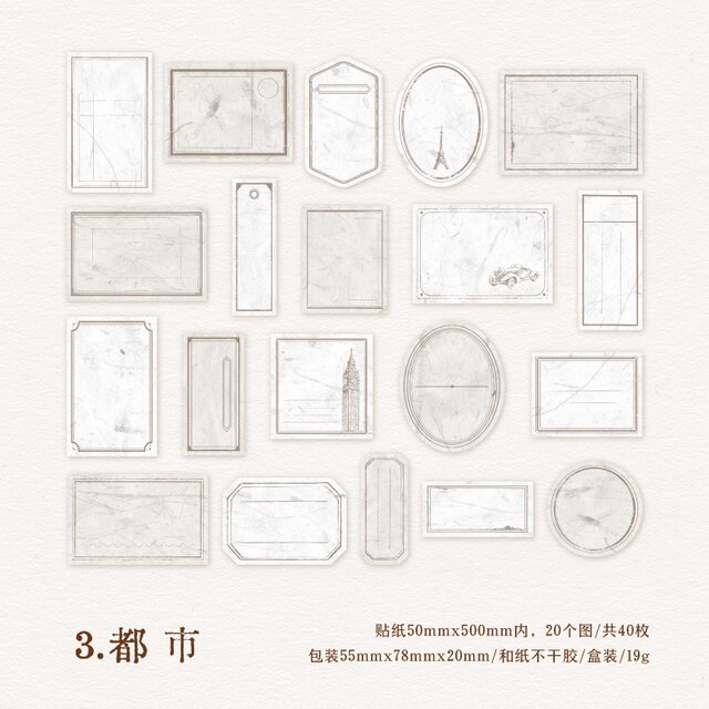 40pcs/pack Nothing Today Retro Tickets Decorative Stickers-JournalTale