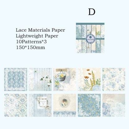 30sheets/pack Aesthetics Lace Decor Paper Light Paper-JournalTale