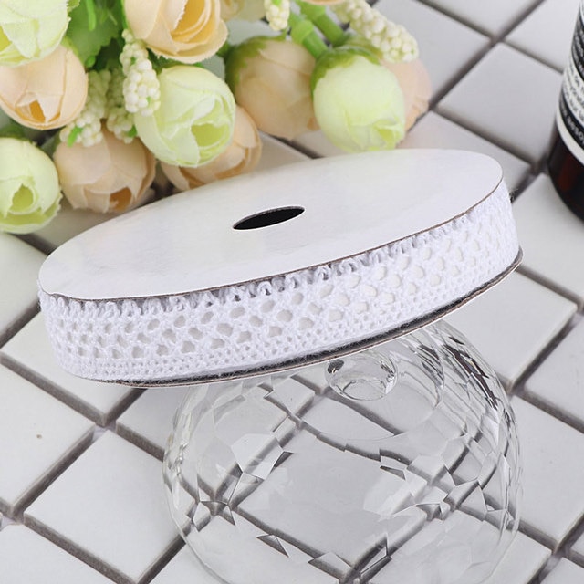 2 Yards Lace Self-adhesive Decoration Tape Sticker Cotton 1.5CM-JournalTale