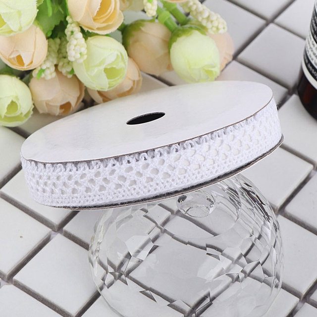 2 Yards Lace Self-adhesive Decoration Tape Sticker Cotton 1.5CM-JournalTale