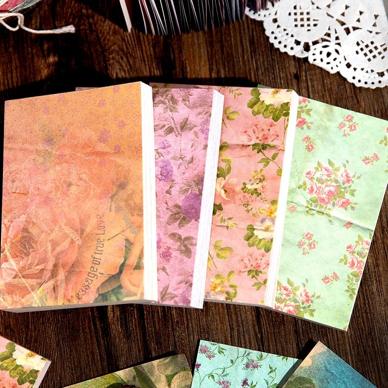 100 sheets Floral Collection Memo Pads Flower-JournalTale