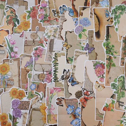 30 pcs Vintage Plant Flower material paper Set Decorative-JournalTale
