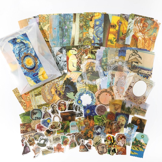 200 pcs/pack Vintage Decorative paper and Stickers Set-JournalTale