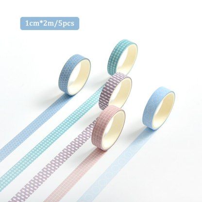 5pcs/set 10mmx2m Simple Grids Series Cute Washi Tape-JournalTale