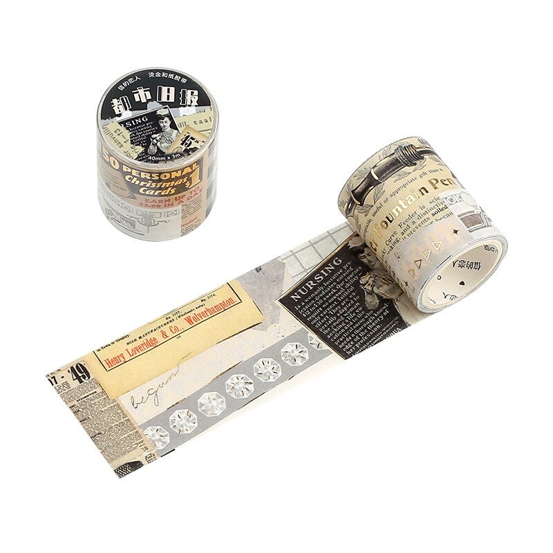 Vintage Brozning Collage Artist Washi Tape-JournalTale