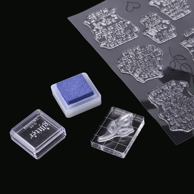 7 Types Clear Acrylic Stamp Block Transparent Silicone Stamp-JournalTale