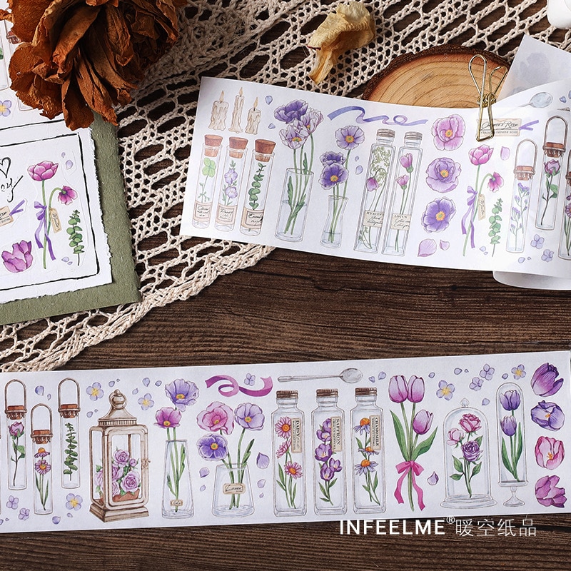 Flower Book Washi Tape Paper Masking Tape For Diy Diary Scrapbooking-JournalTale