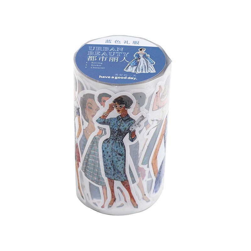 7cm x 2m Fashion Characters Transparent PET Tape-JournalTale