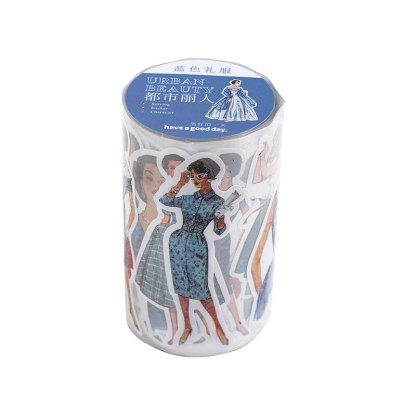 7cm x 2m Fashion Characters Transparent PET Tape-JournalTale