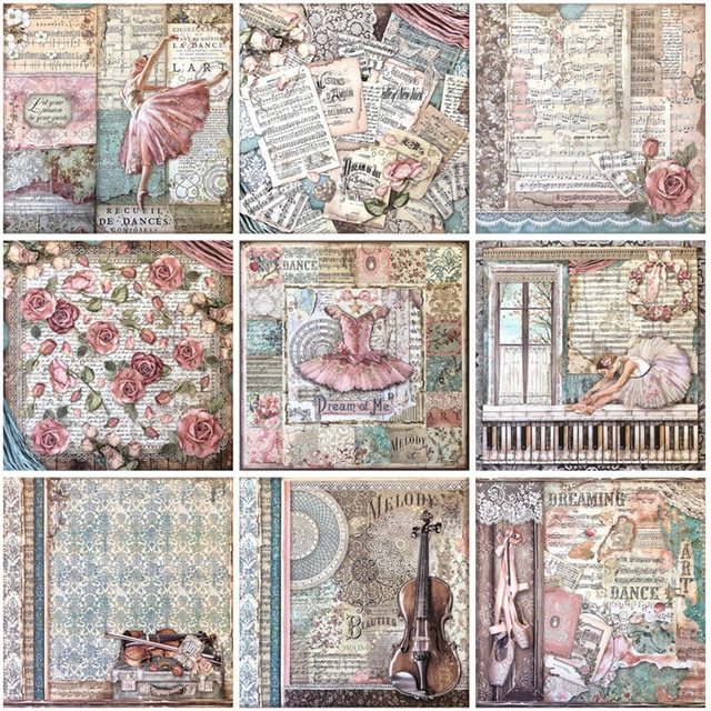 Vintage Ballet Elegance Stickers Crafts And stickers book-JournalTale