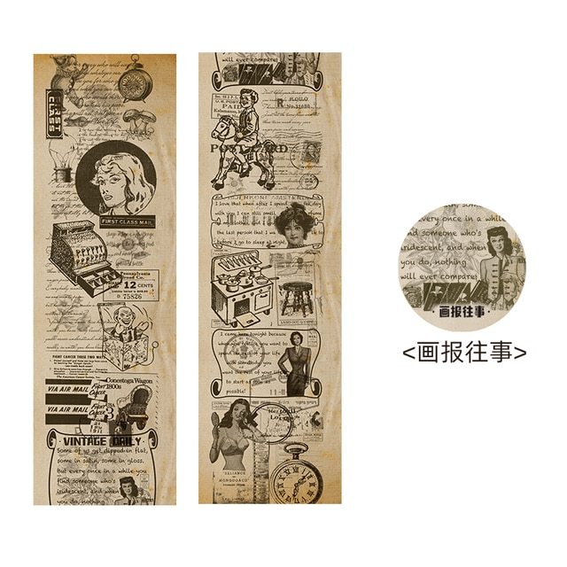 European Vintage Plant Washi Tape Stickers Junk Journal-JournalTale