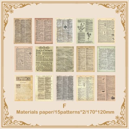 30pcs/pack Vintage Newspaper Materials Paper-JournalTale