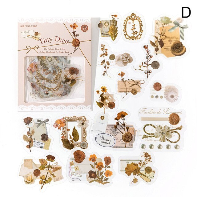 30pcs/1pack Stationery Stickers Vintage Character Series Stickers-JournalTale
