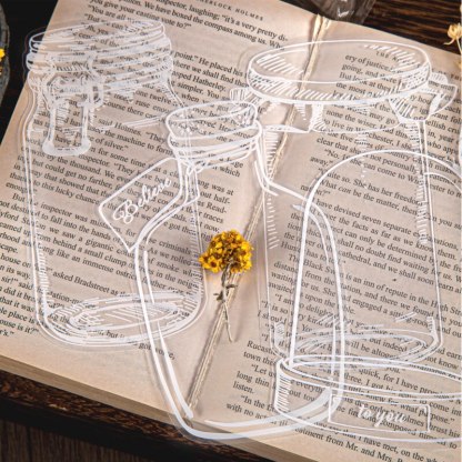 20pcs Transparency glass bottle PET Sticker Diy-JournalTale