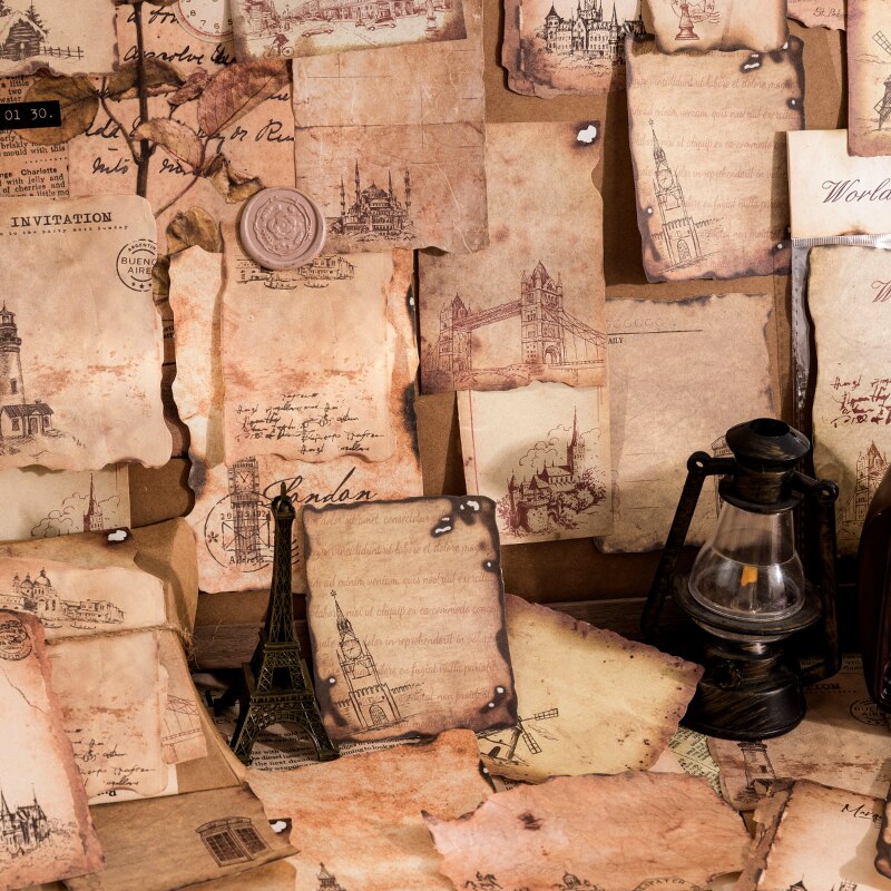 30pcs/pack Vintage Style Craft Paper DIY Scrapbook-JournalTale