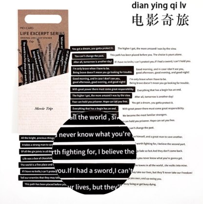 40 Pcs Life Excerpts Series Strip Sticker Pack-JournalTale