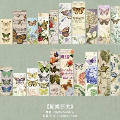 40pcs/pack Vintage Decor Stickers Kit for Junk Journal-JournalTale