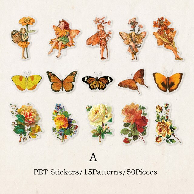 30pcs/pack Butterfly Stickers Waterproof PET Scrapbooking-JournalTale
