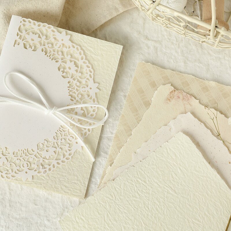 16 Pcs Texture Handmade Paper Material Junk Journal Paper-JournalTale
