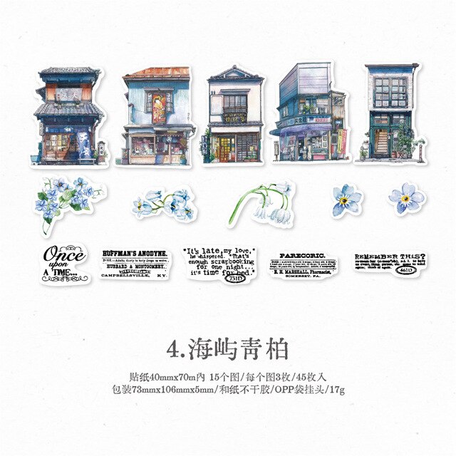 45pcs/1lot  Scrapbook Sticker Decorative Sticker-JournalTale