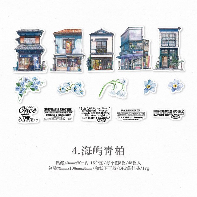 45pcs/1lot Scrapbook Sticker Decorative Sticker-JournalTale